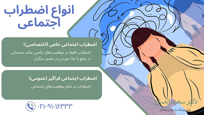 انواع اضطراب اجتماعی